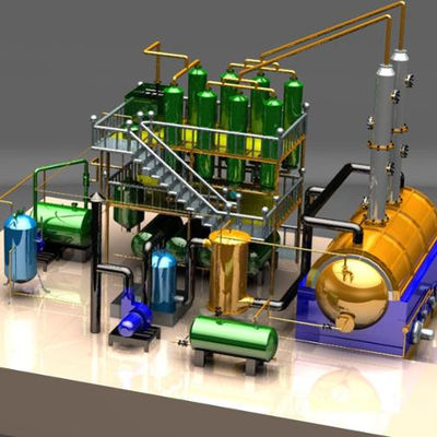 Instalação de destilação de diesel com alto rendimento LCO de 150 m2 Área de instalação e grande produção