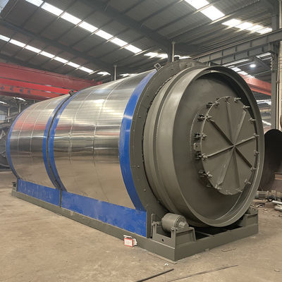 Máquina de pirólise contínua de resíduos de pneus de plástico para óleo com reator