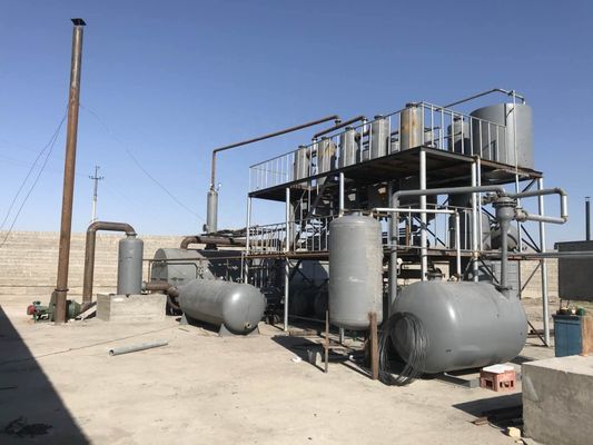 Sistema de vácuo contínuo Máquina de destilação de óleo de plástico para a refinaria de diesel D2000*5000mm
