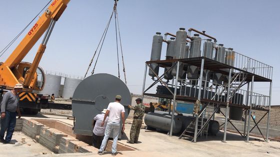Sistema de vácuo contínuo Máquina de destilação de óleo de plástico para a refinaria de diesel D2000*5000mm