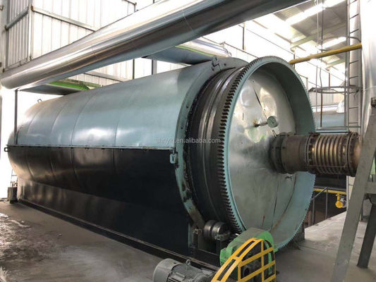 Máquina de pirólise contínua a carvão para pneus de resíduos de óleo de plástico lama de alumínio