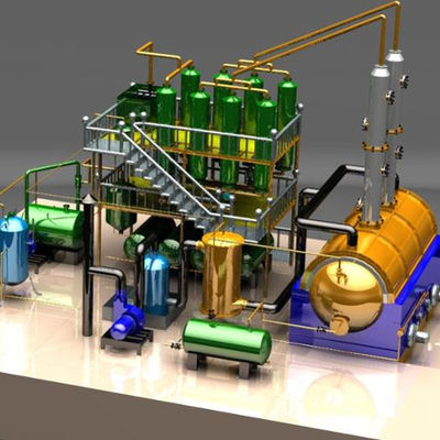 Máquina de destilação de resíduos da indústria de mineração de energia de pneus para diesel com capacidade de 5 a 10 toneladas