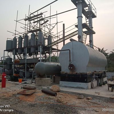 Dimensão de hospedeiro D1200*3000 mm Refinaria de óleo de motor a pequena escala para reciclagem de diesel