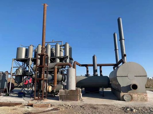 Dimensão de hospedeiro D1200*3000 mm Refinaria de óleo de motor a pequena escala para reciclagem de diesel