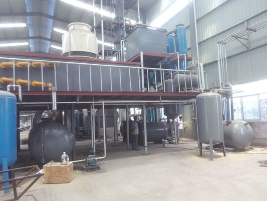 Sistema de refino de óleo usado para reciclagem de óleo de motor negro