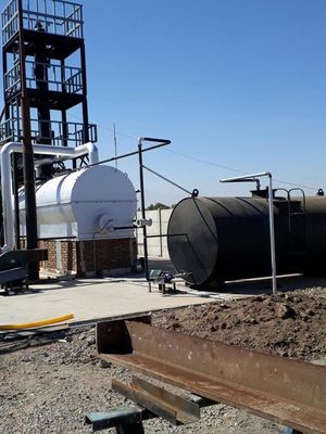 30TPD Refinamento de óleo de motor em equipamento de destilação a diesel em 150 metros quadrados