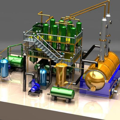 Máquina de destilação de óleo de resíduos de 25 kW, aquecida diretamente, para converter óleo bruto em diesel