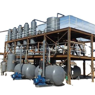 Reciclagem contínua de óleo de pneu residual para sistema de destilação de refinaria a diesel 30 kg