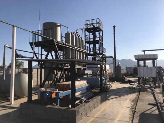 Instalação de reciclagem de óleo de motor negro para transformação de óleo diesel