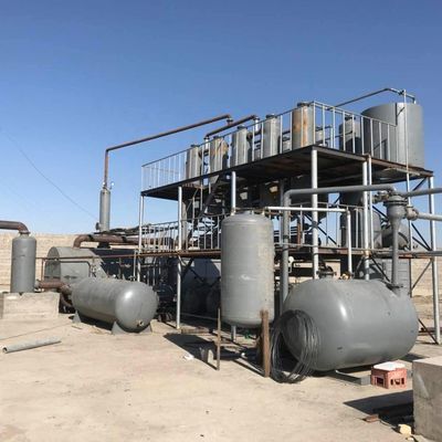 Instalação de destilação de óleo por pirólise para converter pneus antigos e plástico em combustível diesel