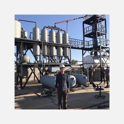 Q245 Máquina de destilação de refinaria de óleo usado de aço para produção de óleo de base para combustível diesel