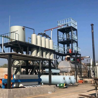 Método de aquecimento aquecimento indireto pirólise refinaria de óleo plástico planta de destilação