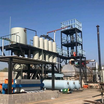 Q245 Máquina de destilação de refinaria de óleo usado de aço para produção de óleo de base para combustível diesel