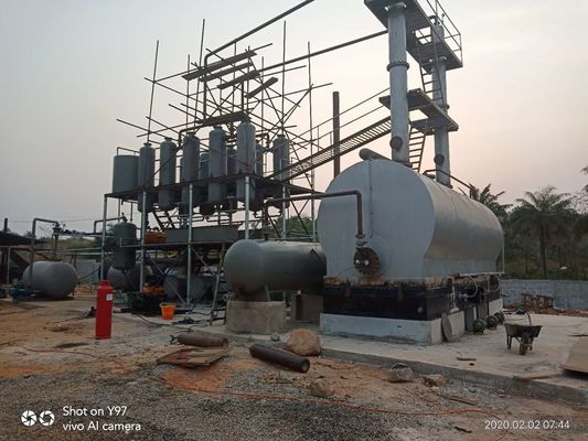 Q245 Máquina de destilação de refinaria de óleo usado de aço para produção de óleo de base para combustível diesel