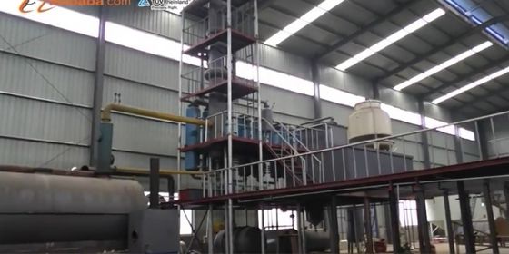 Método de aquecimento aquecimento indireto pirólise refinaria de óleo plástico planta de destilação