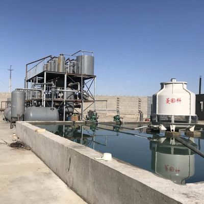 Método de aquecimento aquecimento indireto pirólise refinaria de óleo plástico planta de destilação