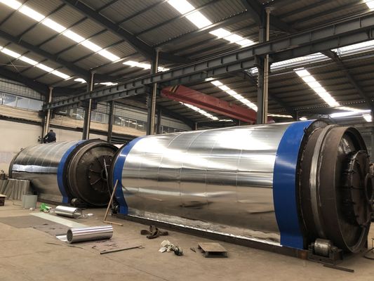 Instalação de pirólise contínua de resíduos de pneus com tensão 380V/50HZ e capacidade de 20-30 toneladas