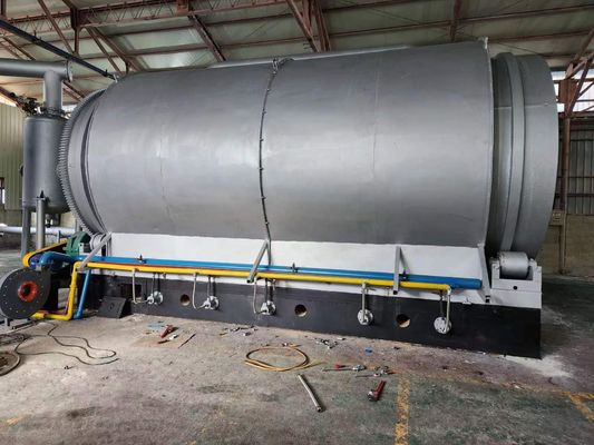 Transformação de resíduos em combustível petrolífero Batch de energia Máquina de pirólise rotativa para reciclagem