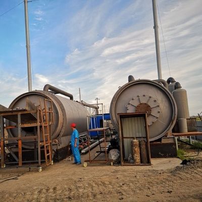 Máquina de pirólise de resíduos de pneus e plásticos para o óleo de combustível