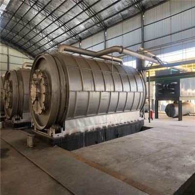 38 toneladas Peso da máquina Linha de produção de reciclagem de óleo de borracha com tensão de 380 V