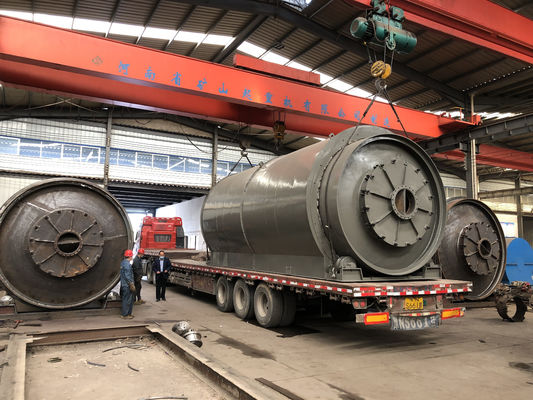 Aquecimento direto 15 TPD Máquina de pirólise de óleo de pneus usados para reciclagem de óleo 2800mm*7700mm
