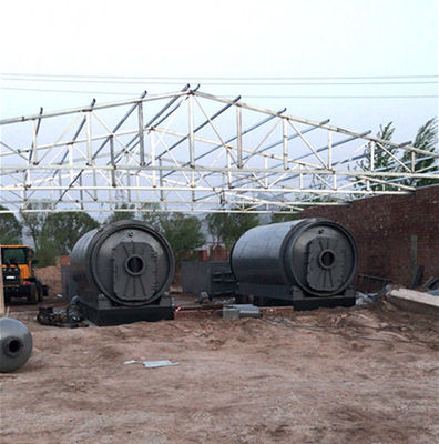 Instalação de pirólise de resíduos de pneus 2600mm*6600mm para solução de energia verde